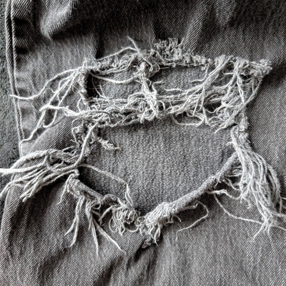 Wild Fable Highest Rise Baggy Jeans Distressed Black Grunge Gen Z Sz 12/31R - Picture 11 of 12